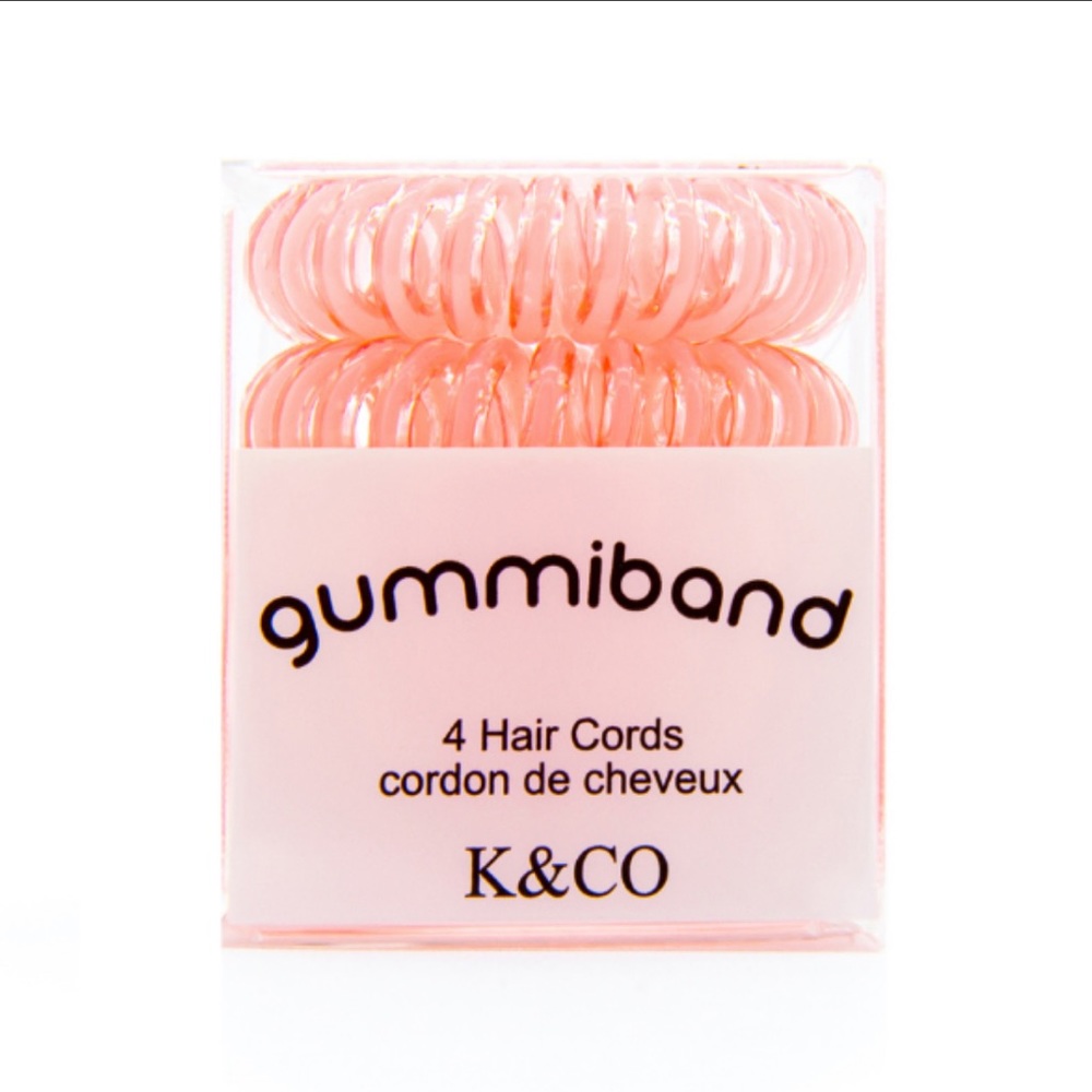 🧧SALE 3/$15 GummiBand Hair Cords - Pinky Promise (Peach)